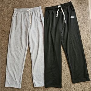 Set Of 2 Gray and Black Joggers